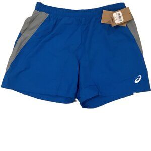 New Men's ASICS 5" PR Lyte 2.0 Running Shorts Size M Blue/Grey MSRP $32
